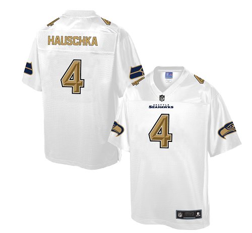 Men's Game Steven Hauschka Nike Jersey White - #4 Pro Line Fashion NFL Seattle Seahawks